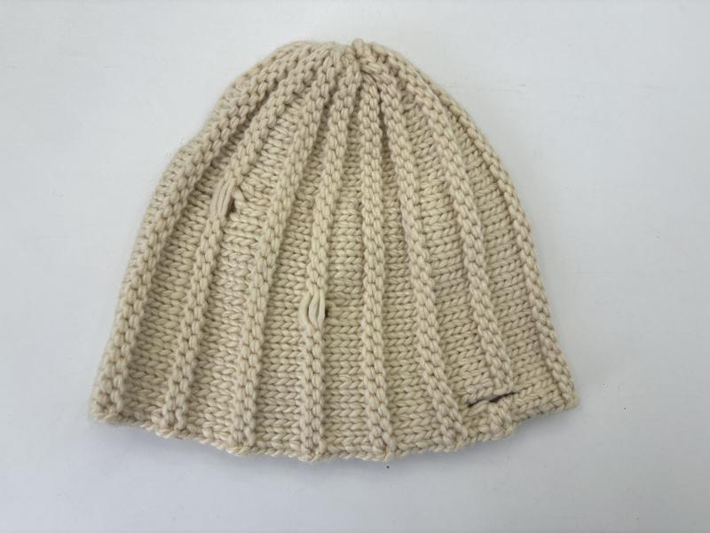Bonnet côtelé chunky crème en laine ivoire naturelle