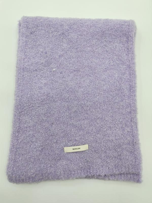 Plaid boucle violet lavande texture bouclée douce